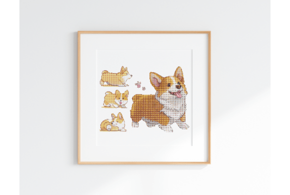 Corgi Cross Stitch Pattern