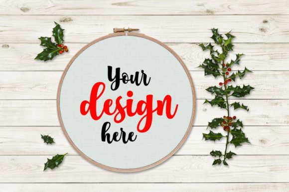 Embroidery Hoop Mockup