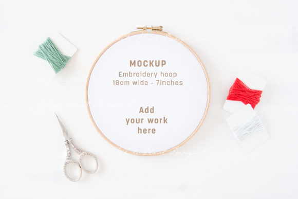 Embroidery Hoop Mockup - Christmas