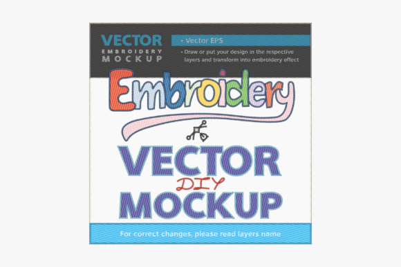 Embroidery Vector Mockup