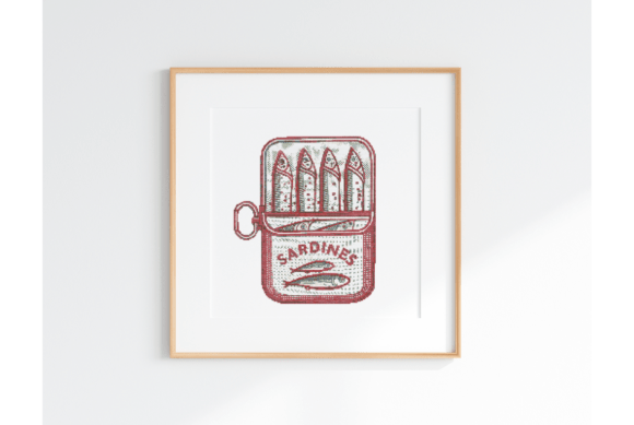 Sardine Can Cross Stitch Pattern