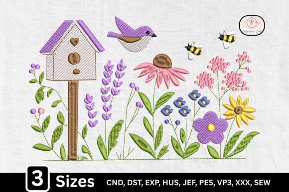 Spring Flowers Bee Birdhouse